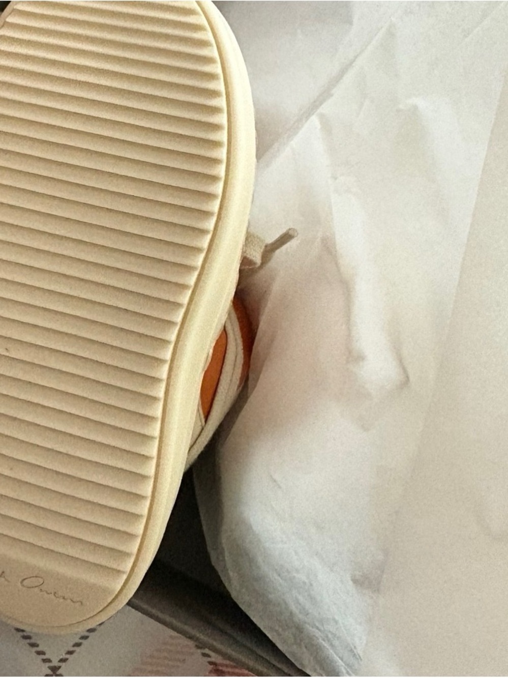 Saks Fifth Avenue Orange/Milk High-Top BabyGeo Sneakers - Picture 3 of 4